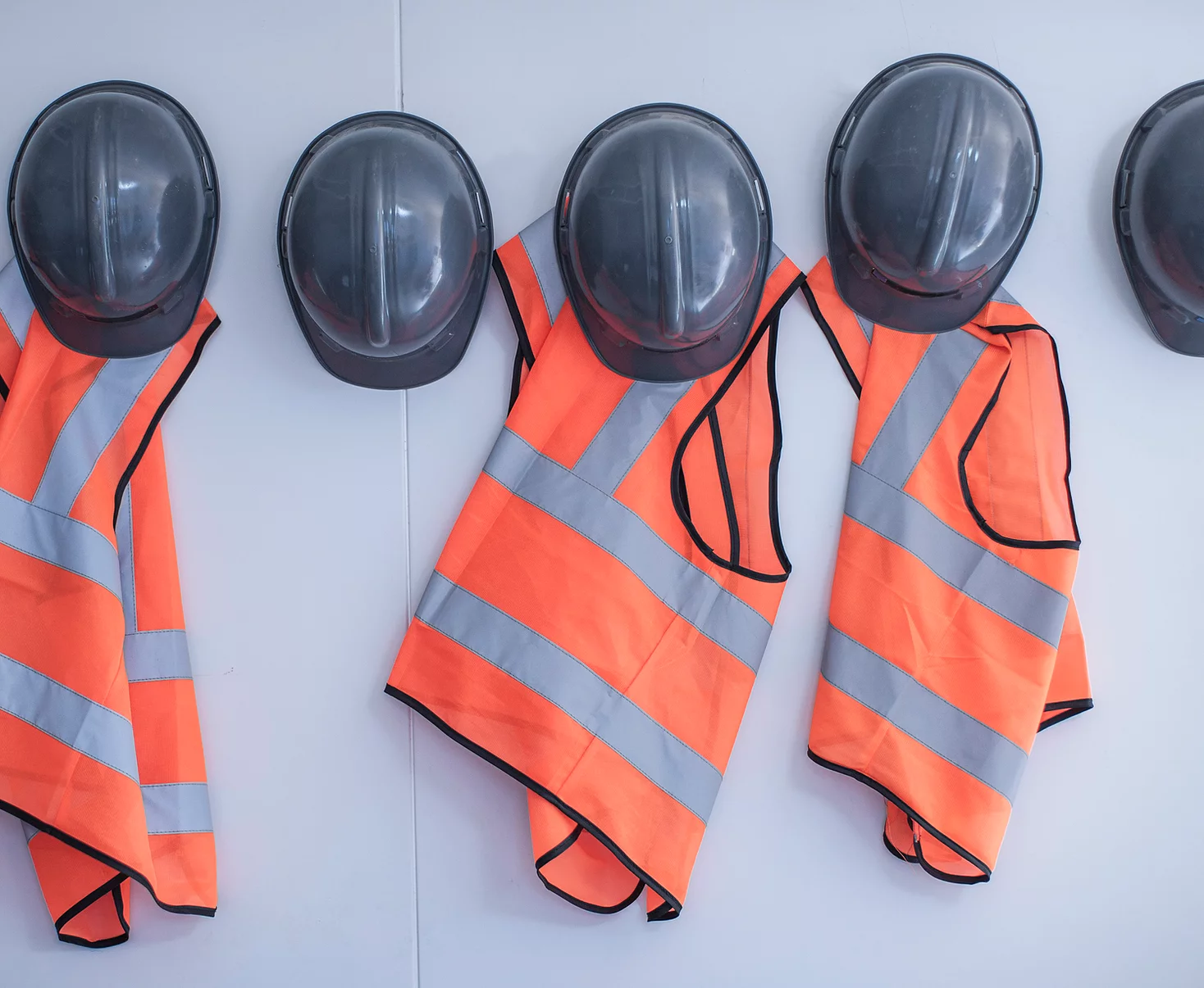 construction hats and vests